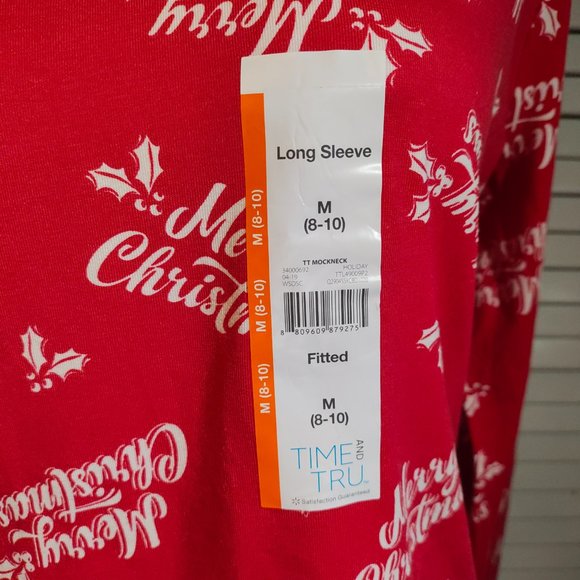 NWT Red Merry Christmas Mock Turtleneck Medium - Picture 2 of 11